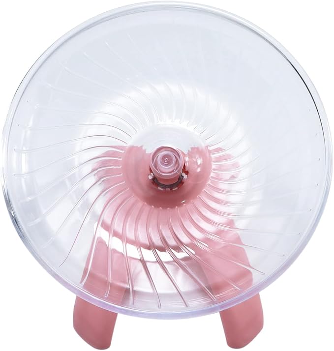 Litewoo Hamster Toys Wheel Exercise Flying Saucer,Silence Run Spinner, for Gerbil Rat Mouse Mice Hamster and Other Small Animal (Light Red)