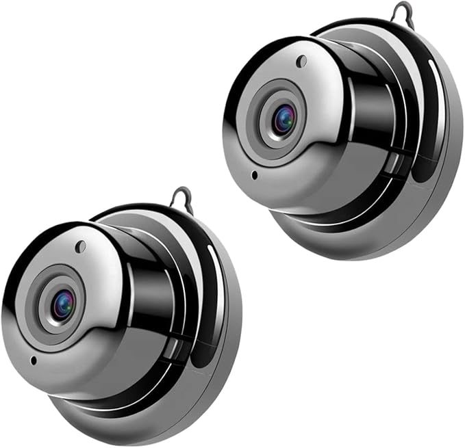 Upgraded Ultra-Invisible No-Plug Camera, Smart WiFi Home Security Monitor with Invisible Mini Camera Wireless, HD Live Streaming Indoor Cameras for Pet Monitoring, Motion Alerts, Easy Setup (2Pcs)