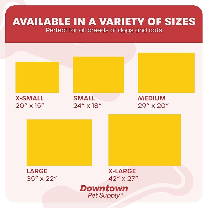 Downtown Pet Supply Dog Crate Pad, 29" x 20" - Waterproof, Ripstop Nylon Dog Crate Mat Chew Proof and Machine Washable - Blue and Yellow - M