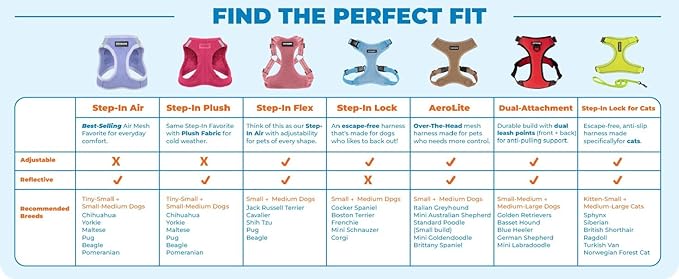 Best Pet Supplies Voyager Step-in Air Harness - All Weather Mesh, Reflective, No Pull Harness for Dogs, Cats - Secure with Hook & Loop Fastener, Buckle, Double D-Rings - Royal Blue/Black Trim, XS