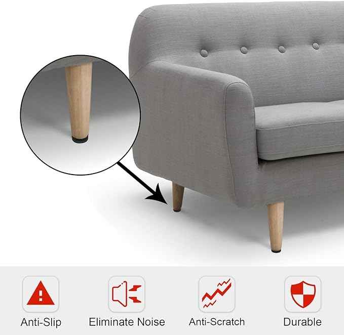 Yelanon Non Slip Furniture Pads -8pcs 4" Furniture Grippers Hardwood Floors