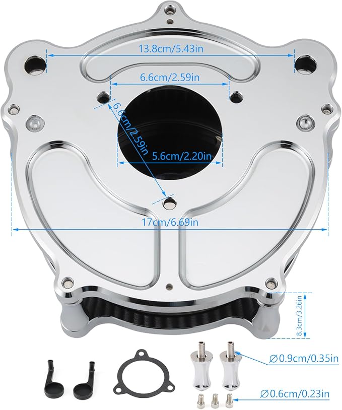 Motorcycle Air Cleaner Skull Style Air Filter
