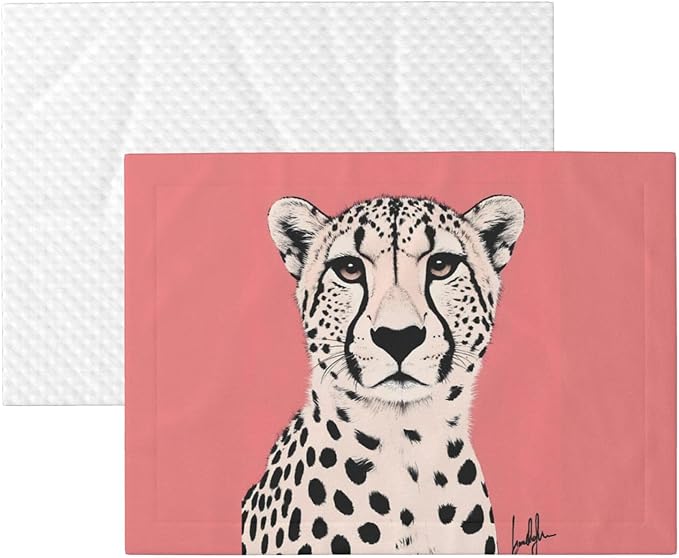 Cheetah Art Print Soft Plush Pet Blanket, Washable Dog Blanket, Cat Fleece Throw, Puppy Bed Crate Mat & Sofa Couch Protector - Medium