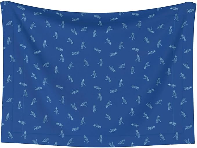 Reversible Plush Pet Blanket for Puppies Kittens, Blue Background, Double Sided Gentle Dot Texture for New Pets Adjusting to Home Environment Softly