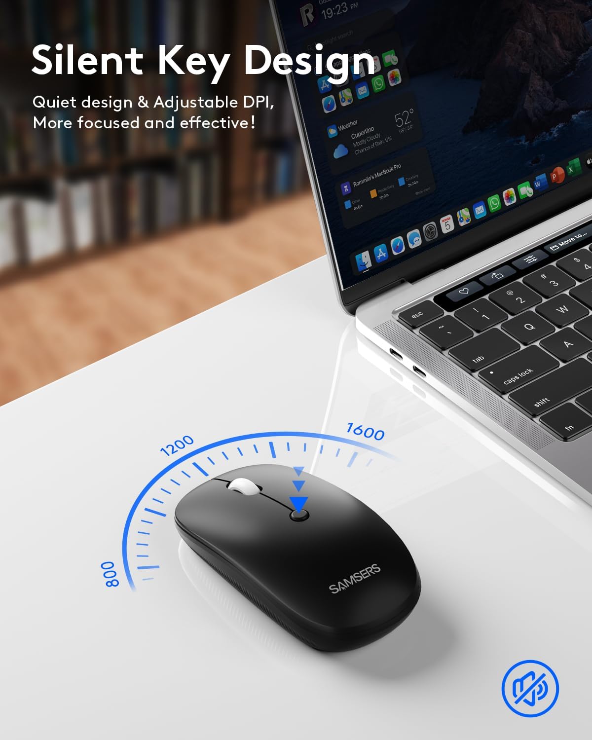 Foldable Keyboard and Mouse, Samsers Folding Bluetooth Keyboard Combo, 2.4G + BT5.0 x 2, Full-Size Portable Travel Keyboard & Rechargeable Wireless Mouse for Windows Android iOS Mac OS, Classic Black