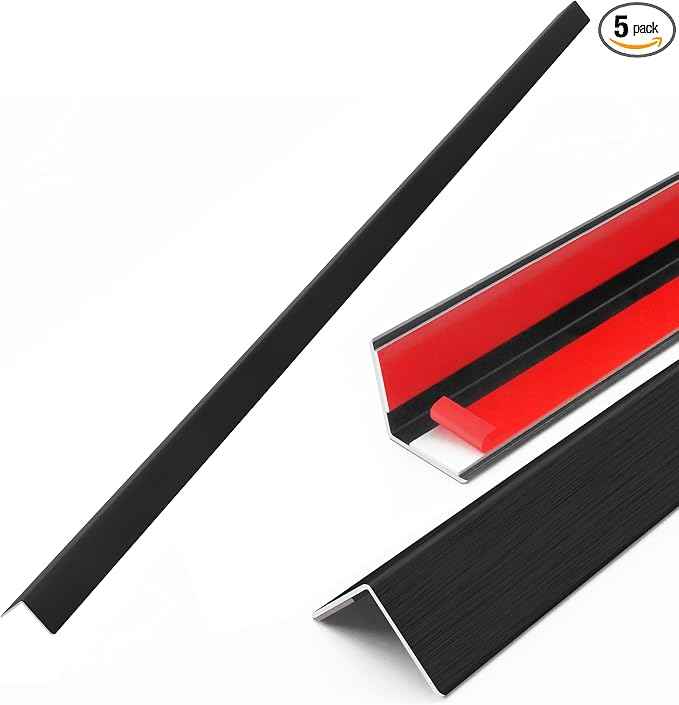 5pcs 48"L*1.42"W Aluminum Self-Adhesive Wall Corner Protectors, Wall Furniture