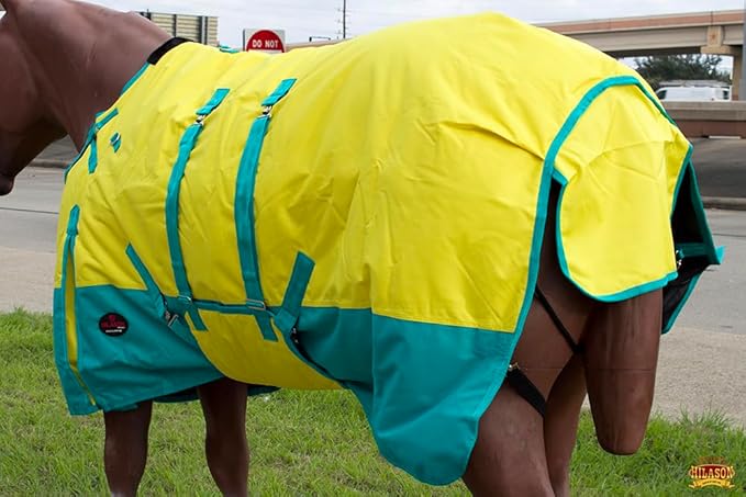 84" Hilason 1200D Winter Waterproof Turnout Horse Blanket Belly Wrap Yellow