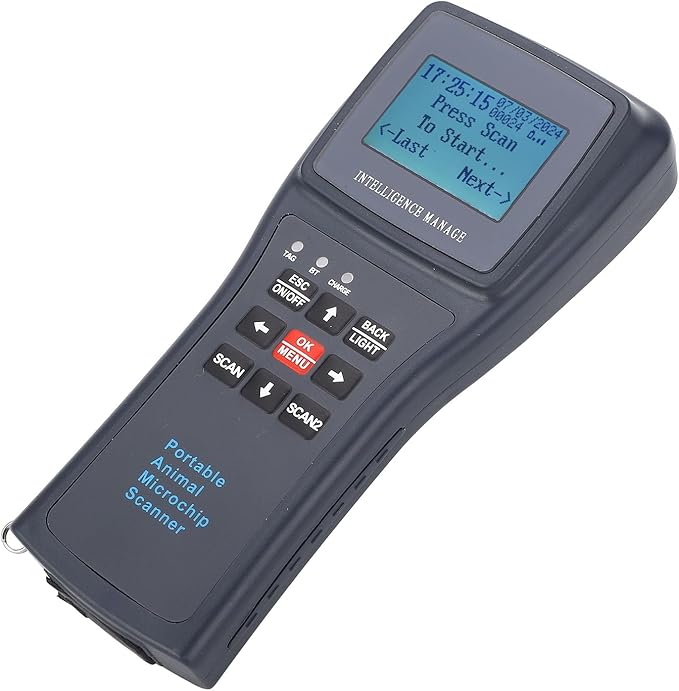 Sonew Pet Microchip Scanner Handheld ID Reader with Capability, Automatic Data Storage & USB Connectivity (with Bluetooth)