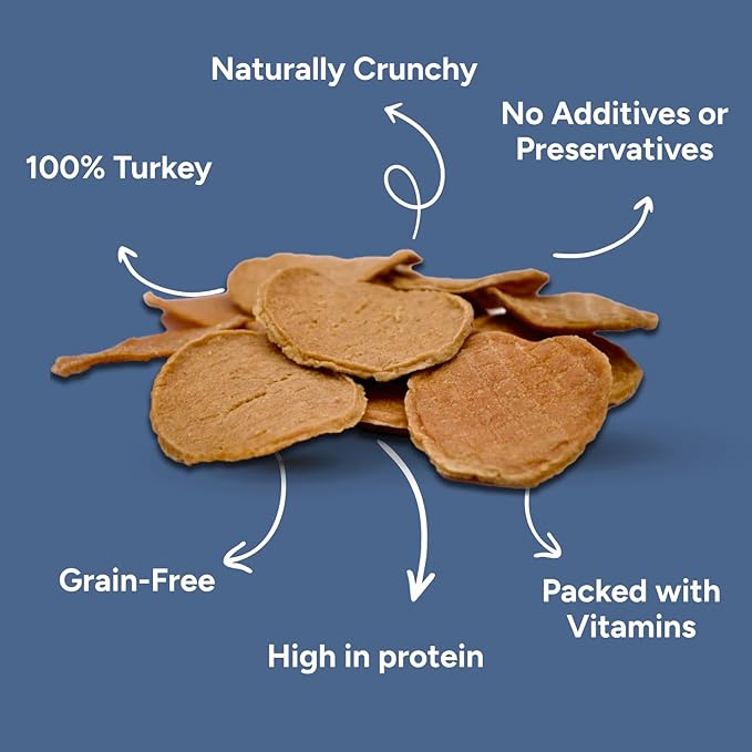 Gaines Family Farmstead Turkey Tendon Chips for Dogs – 5 oz, Natural Single-Ingredient Dog Treats, High-Protein Crunchy Chews, Rawhide Alternative, Grain-Free, Made in USA