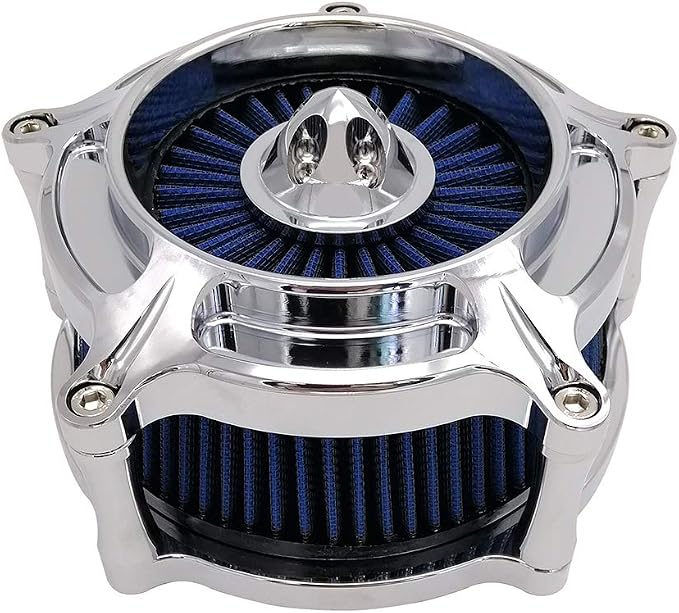 Harley Air Cleaner Turbine Intake Chrome Filter Kit Cnc Cut