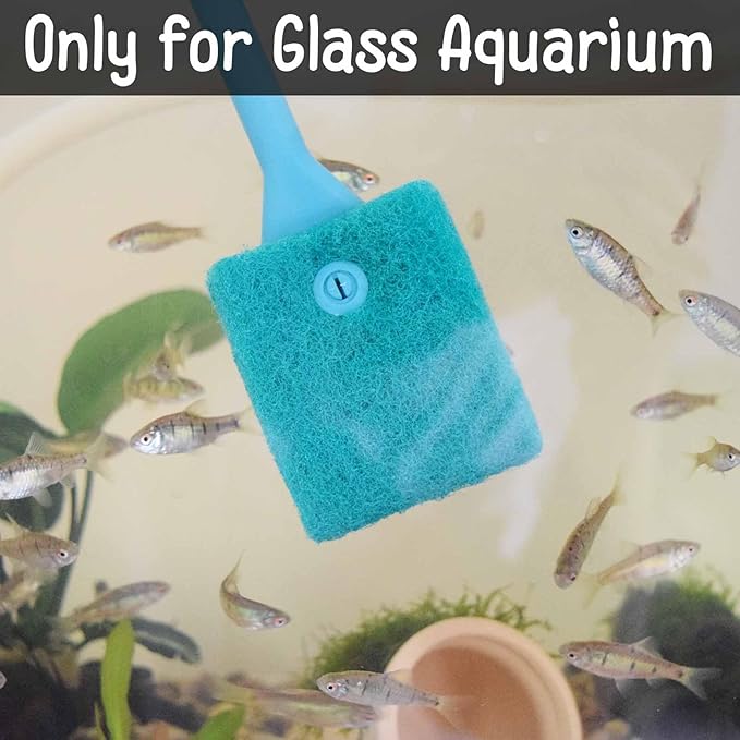 2 PCS Fish Tank Cleaner, Fish Tank Brush - Green Fish Tank Scrubber for Glass, Aquarium Sponge Cleaner, Fish Tank Accessories