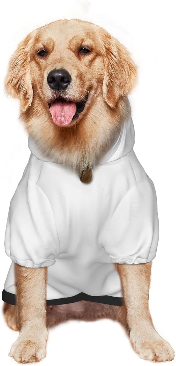 Custom Dog Hoodie Add Your Design Soft & Warm Personalized Photo Text Logo Name Dog Clothes for Puppy Sweatshirt Hooded for Small Medium Large Dogs Girl/Boy Cats White