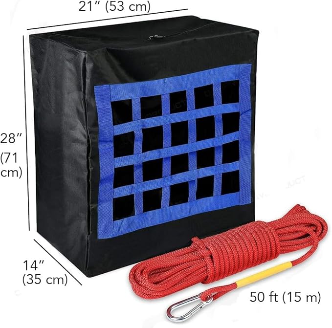 Pet Fire Rescue Bag Large up to 90 pounds - Pet Evacuation Kit - Emergency Pet Carrier - Fire Survival Tool for Dogs, Cats - Large Dog Backpack - 50ft Rope Included - Life-Saving & Compact