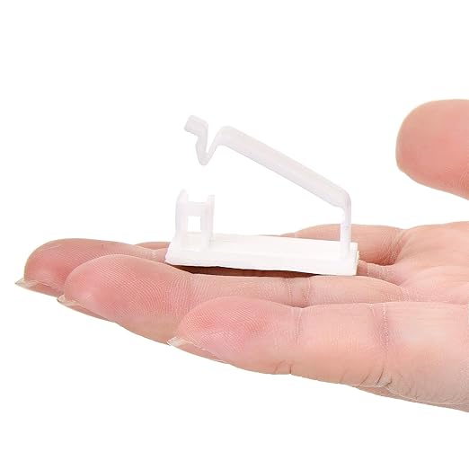 50Pcs Self Adhesive Cable Management Clips,Cable Organizers Wire Clips Cord Holder for PC Laptop Ethernet Cable Desktop Home Office(1.52’’ x 0.59’’ x 0.57’’,White)