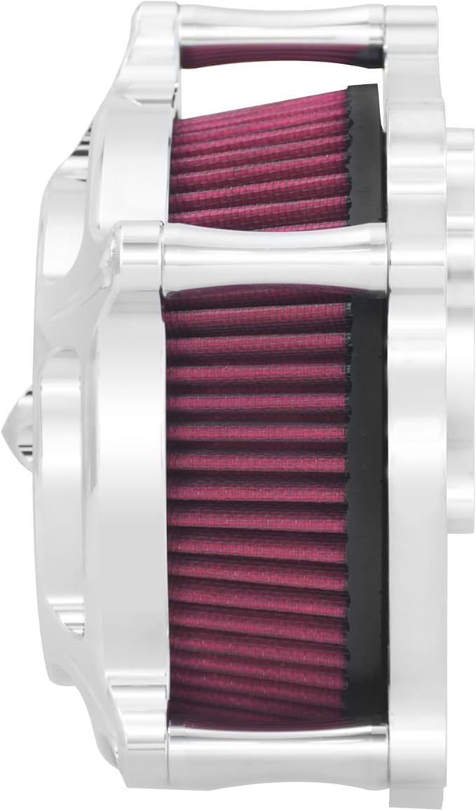 HDBUBALUS Motorcycle CNC Spike Air Cleaner Air Filter Intake System Filter