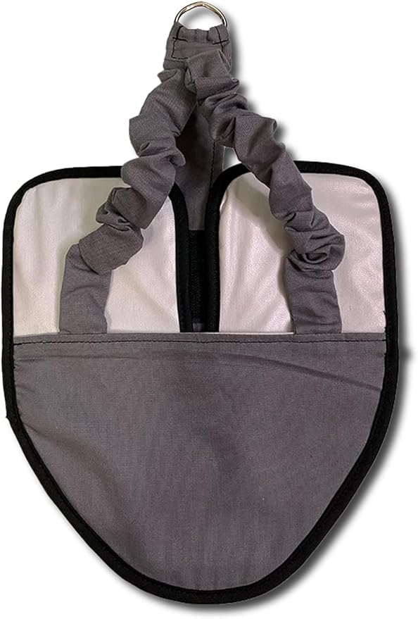 Hen Holster Bird Diaper, Wrap Around - for Hens, Roosters, Ducks, Geese, Leak-Proof Design, Comfortable Fleece Strap Bird Harness with Sewn-in Liner, Secure Hook and Loop Closure - S/M, Gray