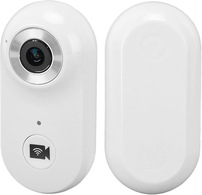 Gugxiom Cat Collar Camera, 1080P HD 2.4G Dog POV Collar Camera with APP, Pet Wearable Body Camera for Pet Supplies Camera (White)