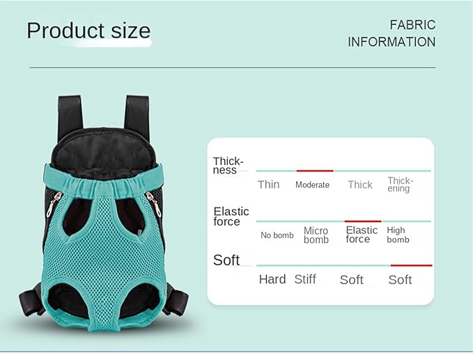 Portable Pet Carrier Backpack, Adjustable Pet Front Cat Dog Carrier Backpack Travel Bag for Small Medium Dogs Cats Puppies, Cat Backpack Carrier for Hiking Cycling (E, XL)