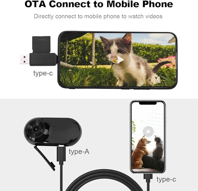 Cat/Dog Collar Camera with 32GB SD Card, HD 1080P Mini Body Action Camera for Outdoor, Birthday Gift