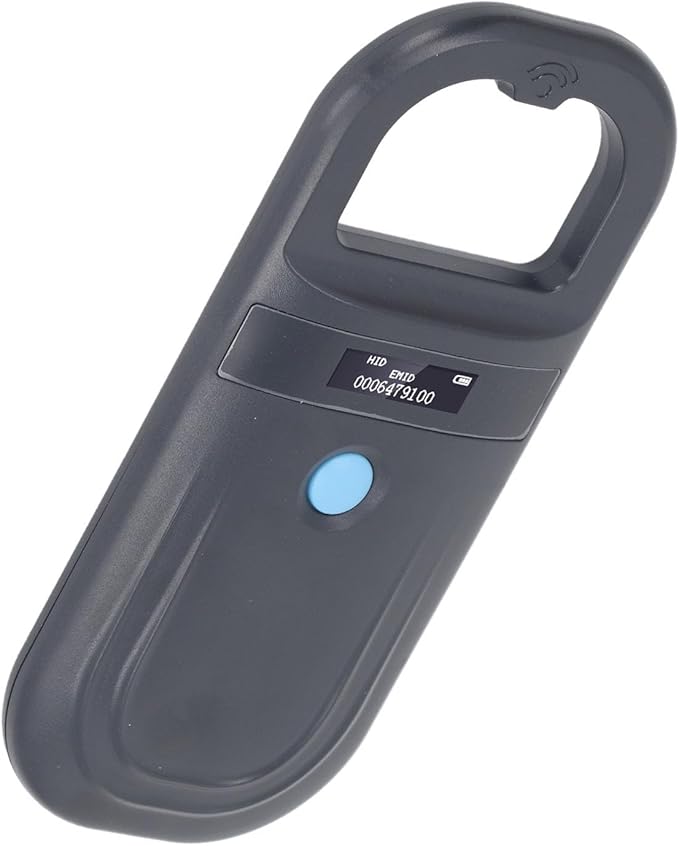 Animal ID Reader, USB Rechargeable Handheld Pet Microchip Scanner with OLED Display and 128 Data Storage for Dog and Cat Identification