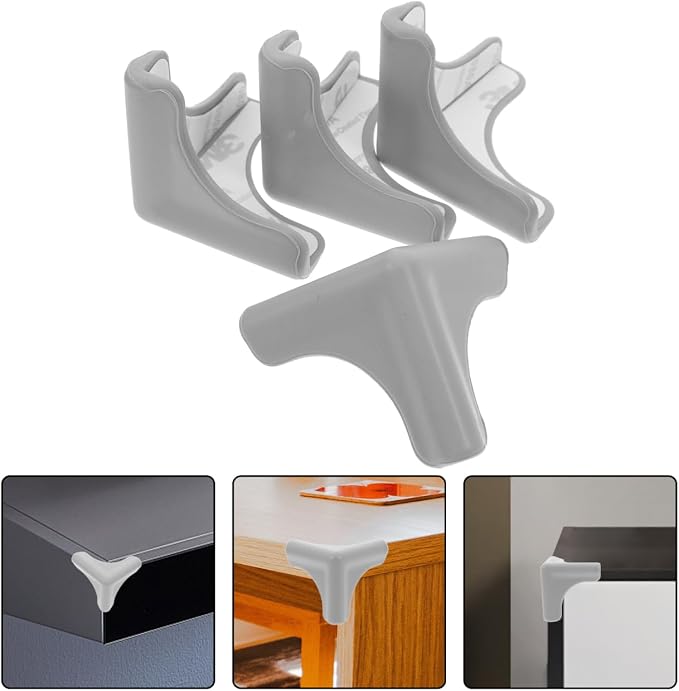 ARTIBETTER 4Pcs Grey Silicone Corner Protectors
