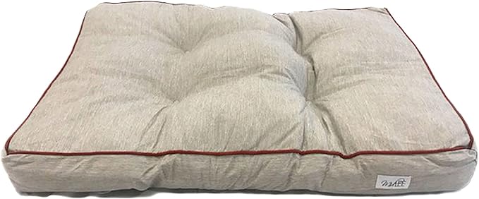 Midlee 40" x 28" Grey Tufted Dog Bed (Large 40" x 28")