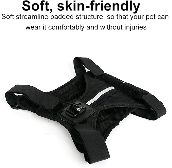 3. Lightweight Dog Chest Mount for Action Cameras ABS Harness with Multi-Angle for 8-35kg Outdoor Pets Dog Perspective Harness