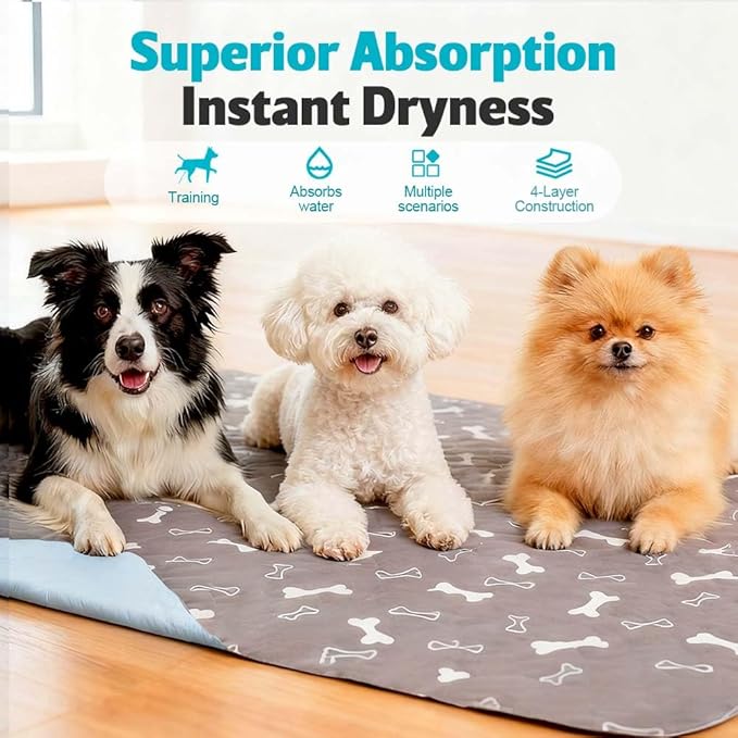 Puppy Pads for Dogs, 2026 New Washable Puppy Pads with Pheromones, Pee Pads for Dogs & Cats, Durable Leak-Proof & Anti-Slip Pet Training Pads for Home & Travel, Reusable (Red, 11.8" x 11.8")