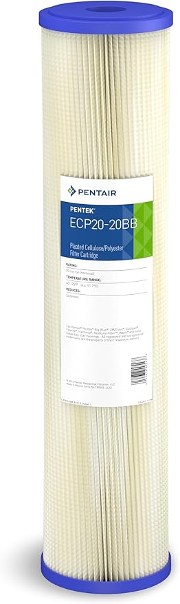 Pentair Pentek ECP20-20BB Big Blue Sediment Water Filter, Whole House Heavy