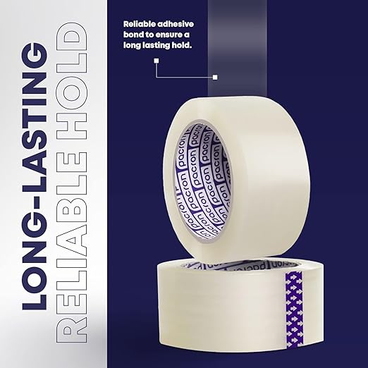 Clear Packing Tape - 18 Heavy-Duty Wrapping Tape - 55-Yard Length, 990 Total Yards 1.88-Inch Wide Strong Adhesive Rolls for Moving Boxes, Office Packaging, Storage Organization & Warehouse Shipping