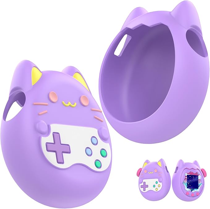 Flexible Silicone Protective Case Shell Cover for Interactive Digital Pet Toy Ensures Full Coverage & Easy Button Access Case
