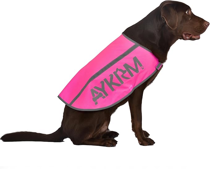 Pink Reflective Dog Vest for XXLarge Breeds,High Visibility Dog Safety Vest Harness with Removable Bell Keep Safe from Hunting, Training & Cars Accidents