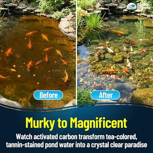Aquarium Carbon Pad – Cut‑to‑Fit Carbon Infused Filter Pad Media for Crystal Clear Fish Tanks and Ponds, 3/8"–1/2" Thick (10.5 Inch Width, 36 Inch Long)