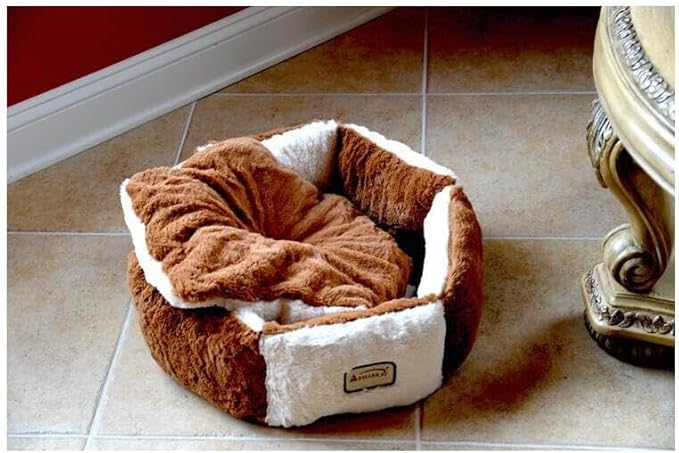 Dog Bed & Mat - Heavy Duty Canvas & Plush Cushion - Polyfill Comfort - Laurel Green & Ivory