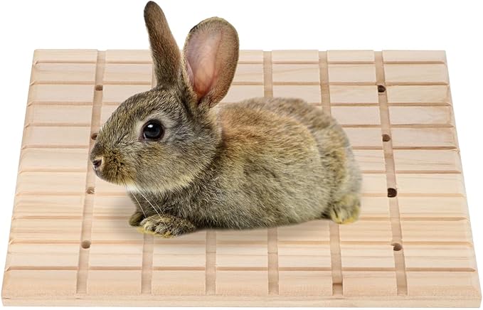 Hypeety Rabbit Scratching Pad Antiskid Edible Natural Wood Board Toy for Small Animals Bunny Chinchilla Guinea Pig Rabbit Hedgehog Hamster