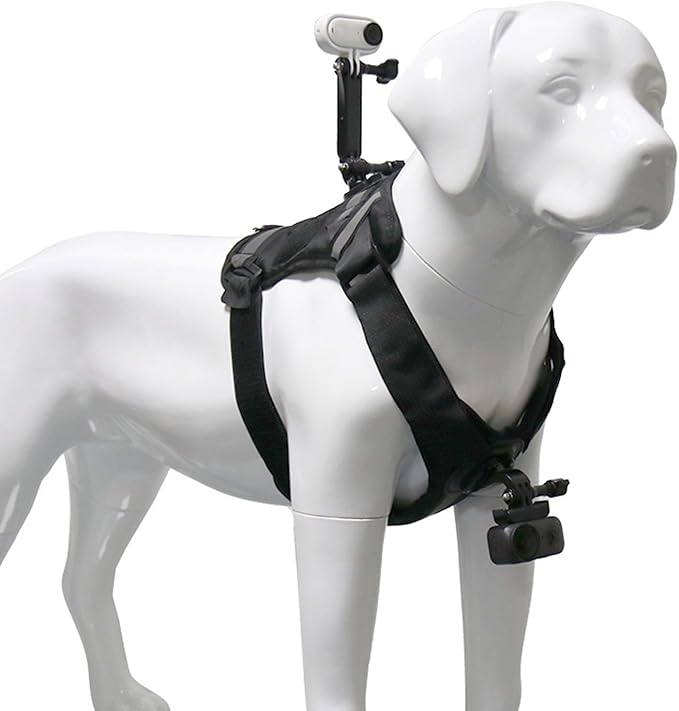 Soft Padded Dog Vest Action Camera Mount Chest Back Fixation Camera Holder Dog Vest Back Mounting for Video Secure Mount