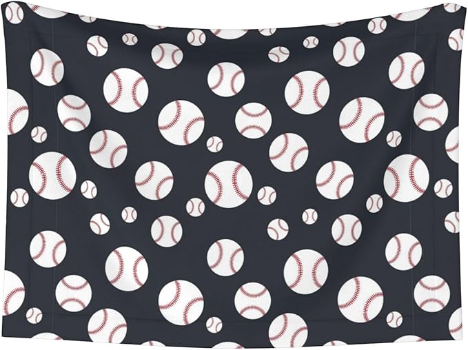 Reversible Plush Dot Pet Blanket for Dogs and Cats, Baseball Softball Grey, Ultra Soft Two Sided Design with Warm Fuzzy Side and Smooth Side for Comfort