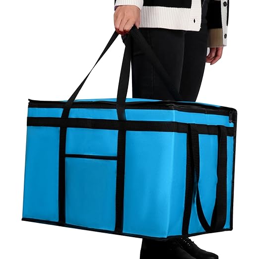 XXXL Insulated Food Delivery Bag Cooler Bags Keep Food Warm Catering Therma for doordash Catering Cooler Bags Keep Food Warm Catering Therma Catering Shopper hot Blue Blue…