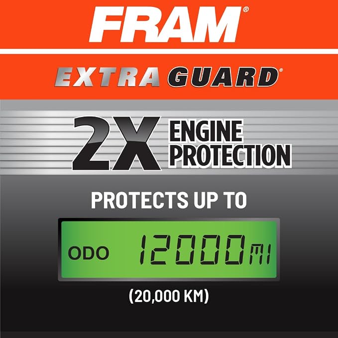 FRAM Extra Guard Rectangular Panel Engine Air Filter Replacement, Easy Install