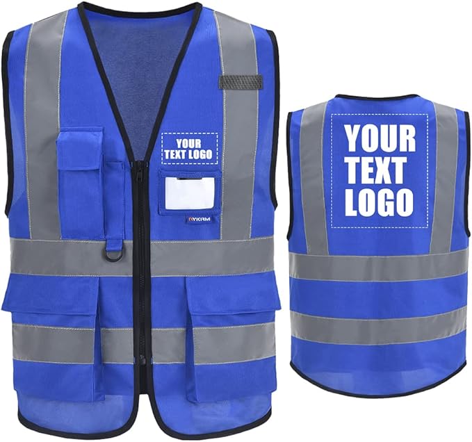 A-SAFETY High Visibility Reflective Safety Vest Customize Logo (XS-8XL)