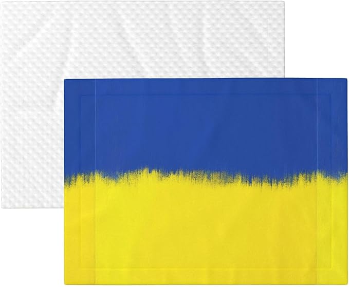 Two Sided Plush Pet Blanket for Crates Carriers Home Use, Abstract Artistic Ukrainian Flag, Reversible Throw with Cozy Dot Fabric and Silky Reverse for Small Large Pets