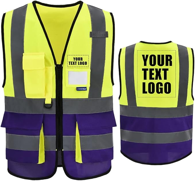 A-SAFETY High Visibility Reflective Safety Vest Customize Logo (XS-8XL)