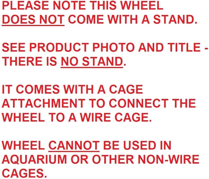 Silent Runner 9" - Wheel + Cage Attachment (NO Stand) - for Hamsters, Gerbils, Mice