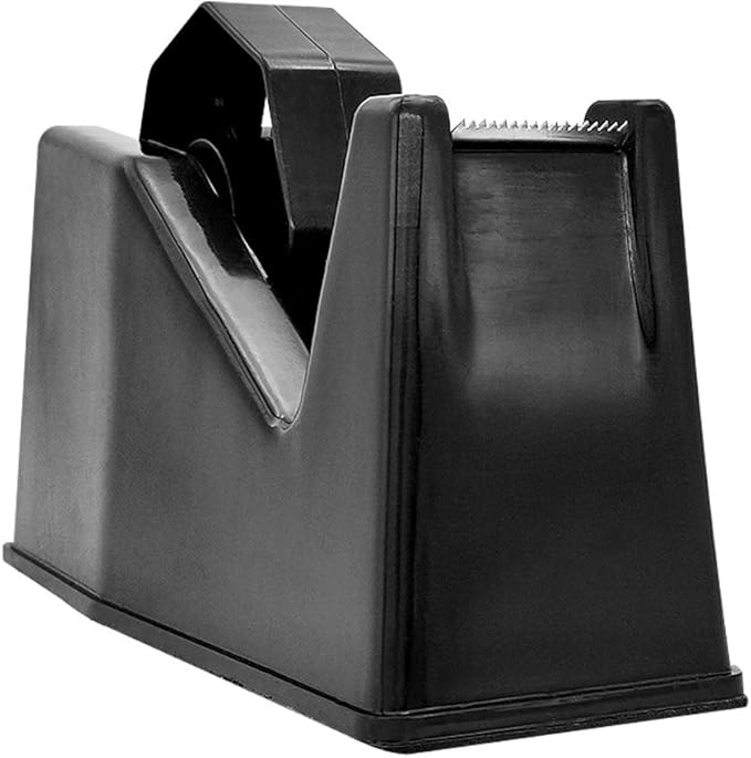 Tape Dispenser, Heat Press Tape Dispenser, Desk Heat Tape Dispenser 6.3 x 2.5 x 3.4 Inch, Holder Fits 1" and 3" Core (Black)