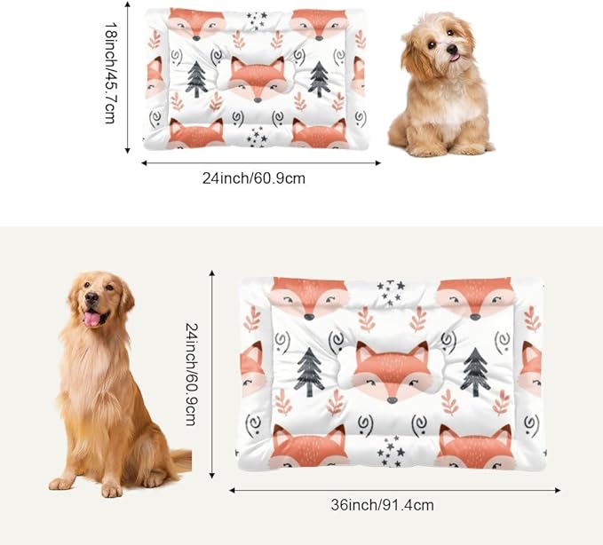 Cozy Cat Beds with Anti-Slip Bottom, Cute Animals Things for Dogs Puppy Crate Pads Dog Beds& Furniture Breathable Dog Matt for Indoor& Outdoor Sofa Cars, Machine Washable 24 X 36 Inch
