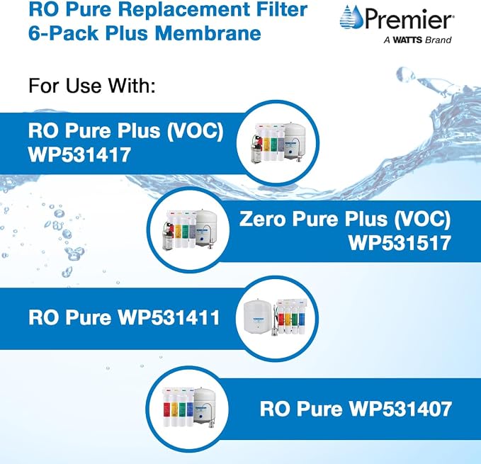Watts Premier Annual RO Pure 6-Pack Filtration Kit
