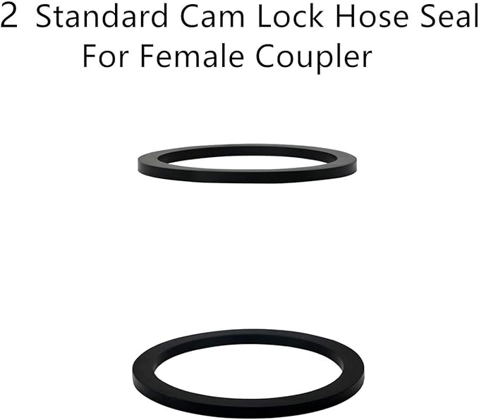 2PCS Cam and Groove Fitting, Aluminum, Type DC, 1" Dust Cap, with 2PCS Camlock Gasket Fitting