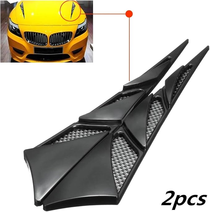 2pcs Car Vent Cover Stickers Car Air Flow Intake Bonnet Styling Stickers Car