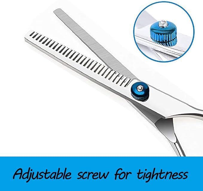 Dog Thinning Shears,Dog Grooming Thinning Blending Scissor with Safety Round Tips, Heavy Duty Titanium Stainless Steel, Professional Dogs Cats Pets Grooming Shears
