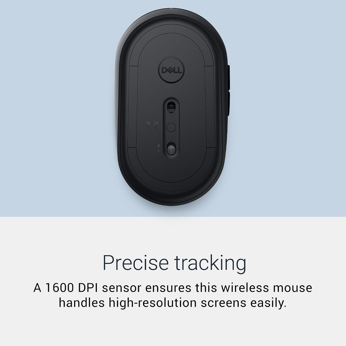 Dell Advanced Wireless Compact Mouse - MS510 - Battery Type AA, (DPI) Adjustable at 1000, 1600 (Default), 2400 and 4000, Buttons 7, Run Time 36 Months, 1 Year Advanced Exchange Service, Black